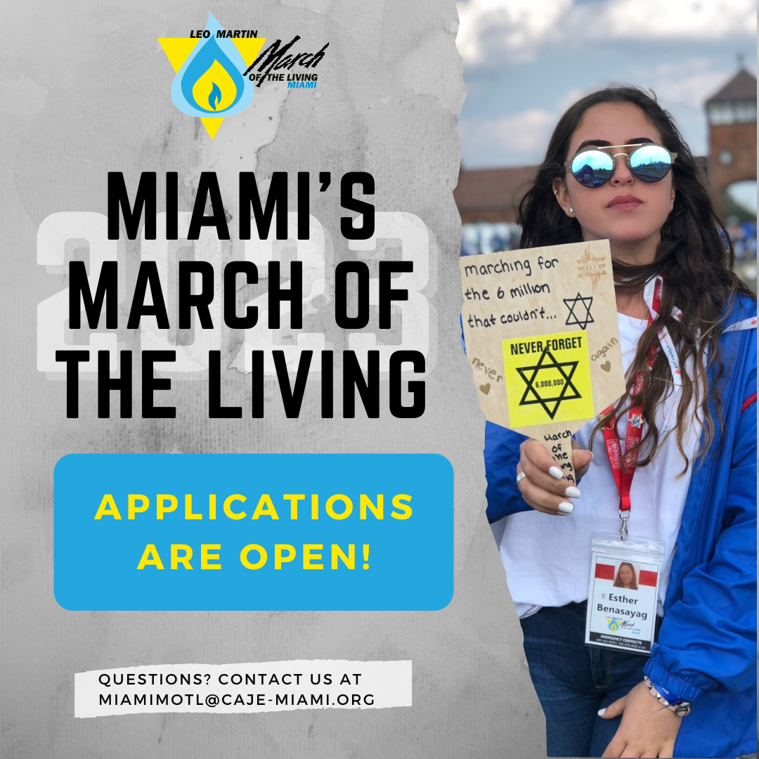 All Jewish Miami-Dade High School Seniors who live and/or go to school in Miami-Dade County are eligible to apply for the Miami MOTL program

Applications are due before November 16, 2022
Interviews are required before acceptance into the program