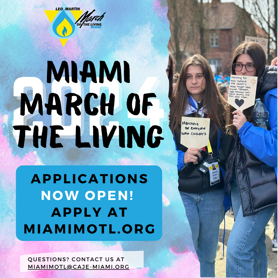 All Jewish Miami-Dade High School Seniors who live and/or go to school in Miami-Dade County are eligible to apply for the Miami MOTL program

Applications are due in the Fall of 2023
Interviews are required before acceptance into the program